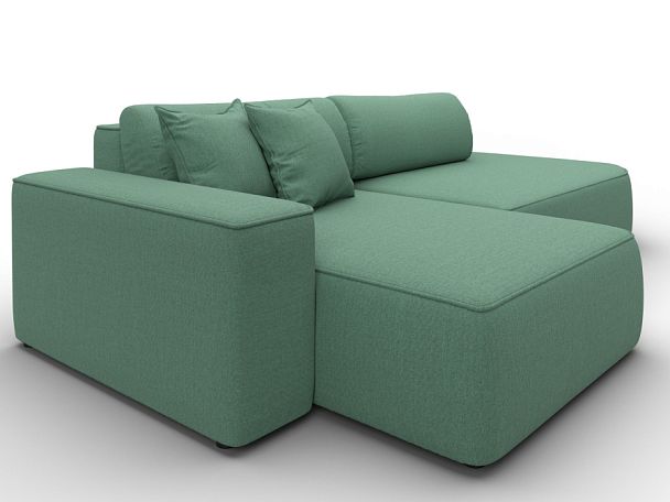 Диван угловой Лига-065 БП угол левый Рогожка зеленый - Вид 3