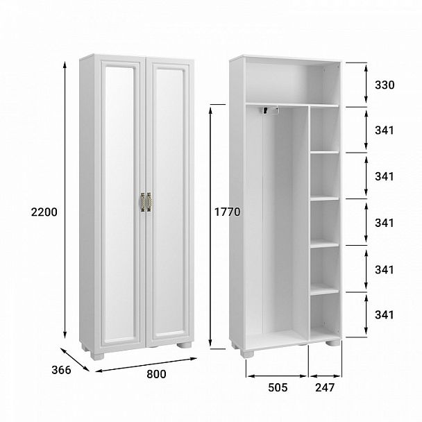 Шкаф платяной Монблан МБ-21К - Вид 6