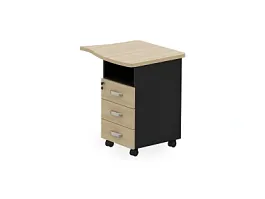 БЕРЛИН / BERLIN Тумба приставная правая 770х670х740 Акация/Черный - Фото предпросмотра