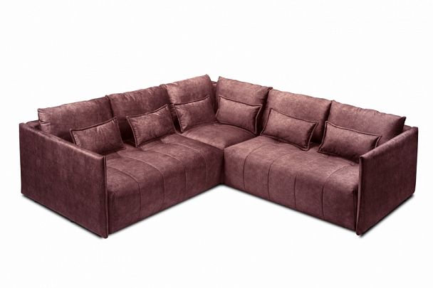Мягкий угол "Чилетти" Long бордовый - Вид 1