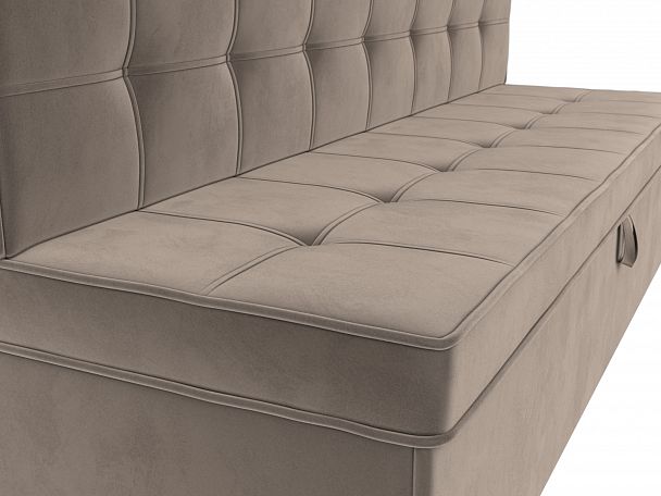 Кухонный диван Техас (полностью велюр коричневый) - Вид 4