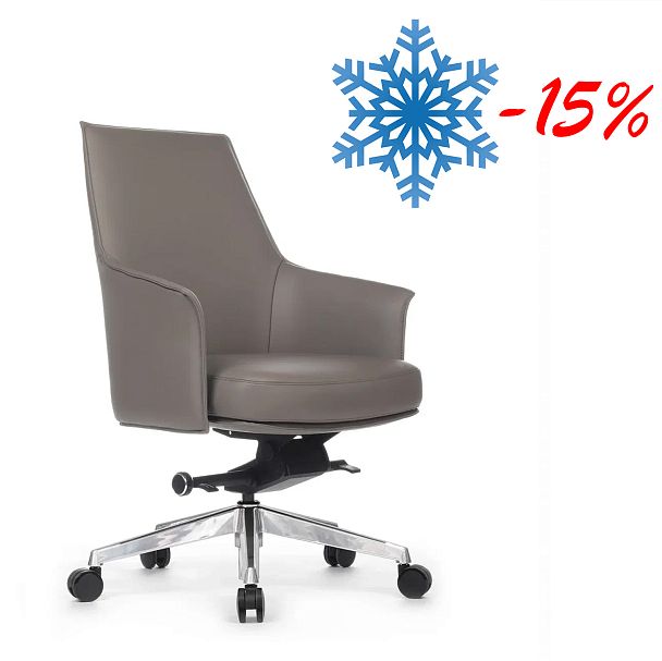 Кресло Rosso-M В1918 Серый (3A ND9711) натуральная кожа 68*68*88-94 - Вид 6