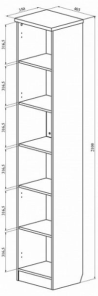 Шкаф для белья Виктория ВИ-07 - Вид 3