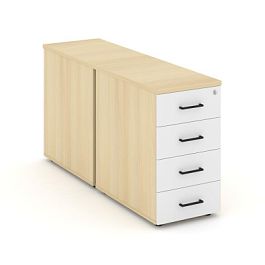 Стайл Проджект Тумба опорная/приставная SN.TOP-011 Акация Лорка/Белый/Черный Ручки 416*1232*750 - Фото предпросмотра