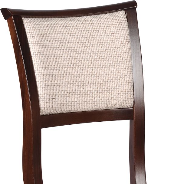 Комплект деревянных стульев с мягким сиденьем Камир Темный орех/Кремовая рогожка, 3 шт. - Вид 8