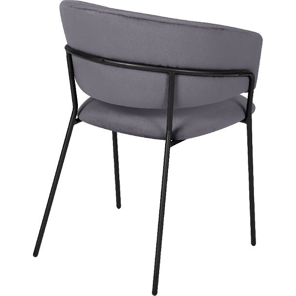 Стул кухонный Даксон серый велюр/черный - Вид 4