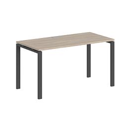 Стол Sigma 1600х700х750 / профиль: 60х30 антрацит; столешница: дуб светлый - Фото предпросмотра