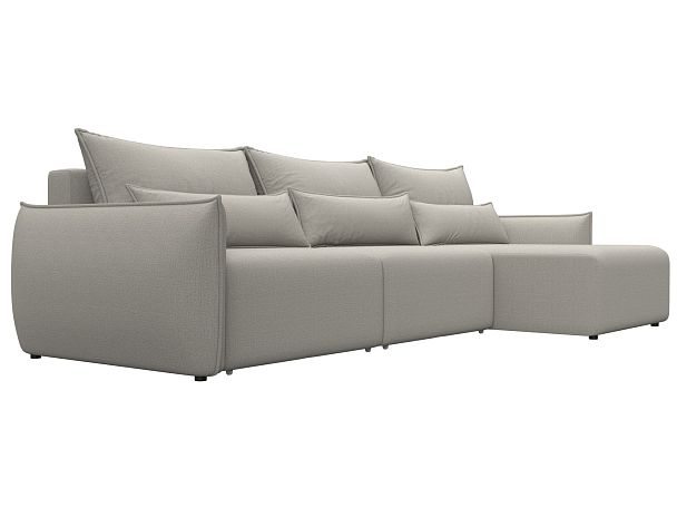 Диван угловой Лига-051 НПБ Лонг угол универсальный Рогожка бежевый - Вид 3