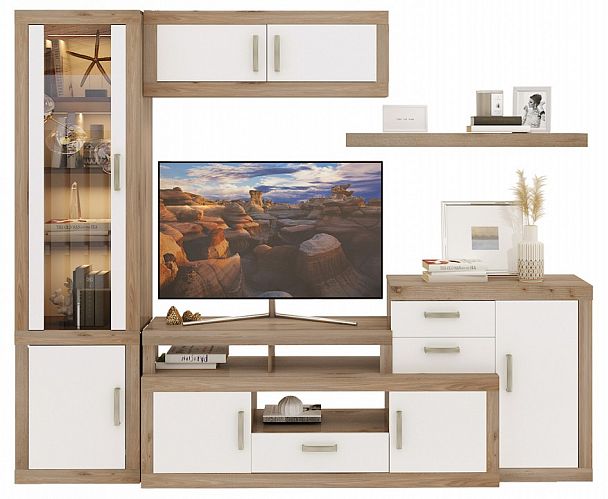 Стенка-горка Toivo ТОЙ-ГСТ 15 Белый/Нельсон - Вид 1