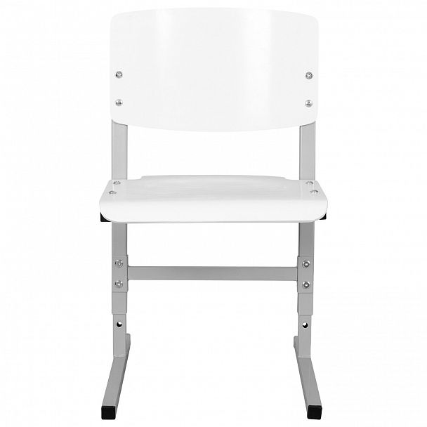 Стул ученический регулируемый СУТ.05, 400х375х580-660 мм, рост 2-4, серый каркас, фанера белая - Вид 3