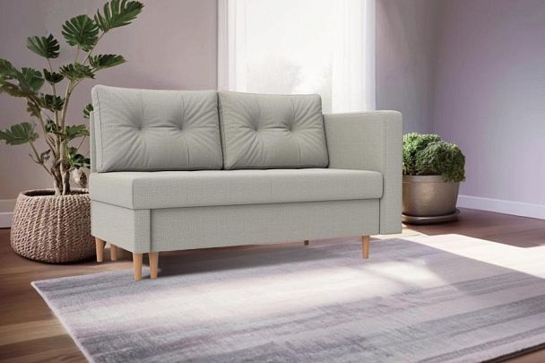 Кушетка Лига-098 Рогожка бежевый - Вид 10