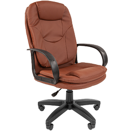 Кресло СТАНДАРТ СТ-68, экокожа, коричневый - Фото предпросмотра