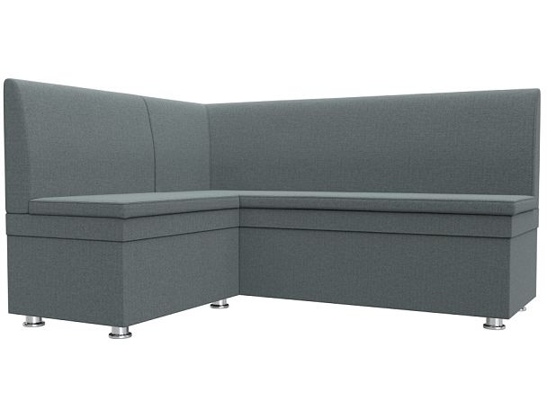 Диван кухонный угловой Уют левый угол Рогожка серый - Вид 1