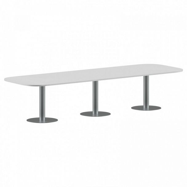 Стол "Imago" ПРГ-7 белый/алюминий - Вид 1