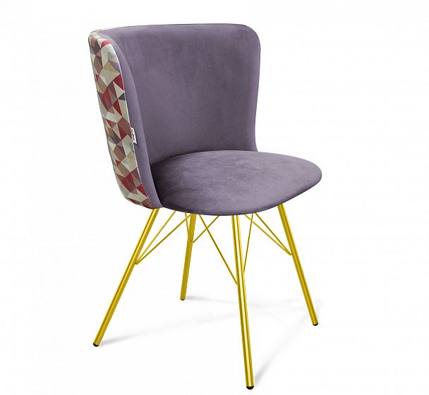 Стул Sheffilton SHT-ST36-4/S37 сумеречная орхидея/золото - Вид 2