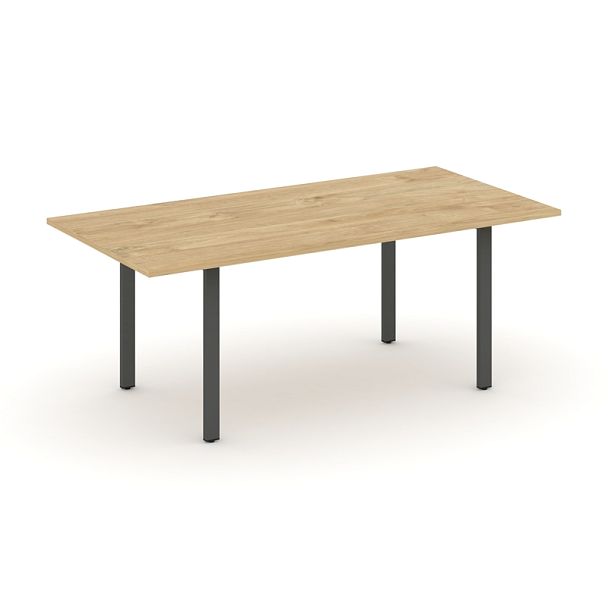 Style Project Direct Direct Стол переговорный SN-6P.SPRG-198.3 Тиквуд Светлый/Металл Антрацит 1980*980*750 - Вид 1