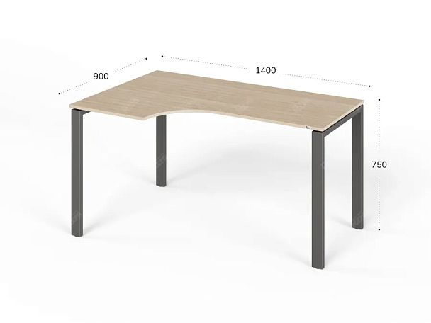 ЛАЙТ / LIGHT RLG016-12x9L Угловой стол 140x90x75 Дуб Сонома - Вид 2