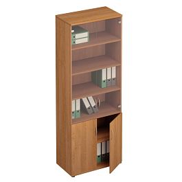 Шкаф для документов со стеклом Формула ФР 379 ольха европейская - Фото предпросмотра