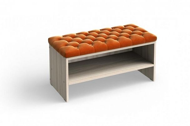 Банкетка «Флёр» 900 оранжевая - Вид 1