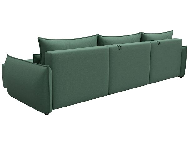 Диван угловой Лига-051 НПБ Лонг угол универсальный Рогожка зеленый - Вид 5