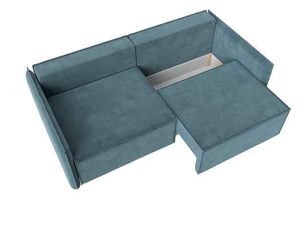 Диван прямой Либерти (полностью велюр бирюзовый) - Вид 7