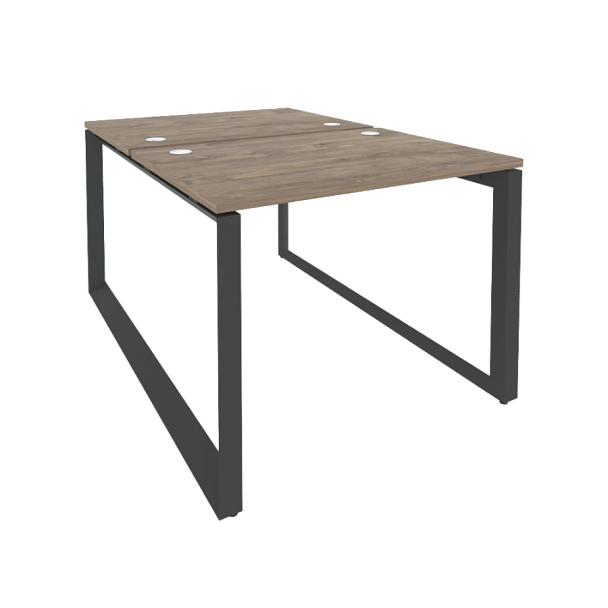 Onix Рабочая станция на О-образном м/к O.MO-D.RS-2.1.7 Тиквуд темный/Антрацит металл 980*1475*750 - Вид 1