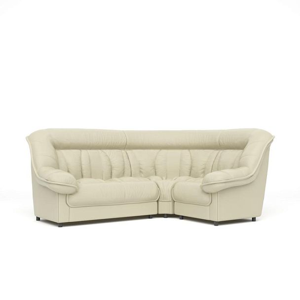 Диван угловой 2У1 Эдельвейс Ed/2y1 экокожа светло-бежевая CN1112 - Вид 1