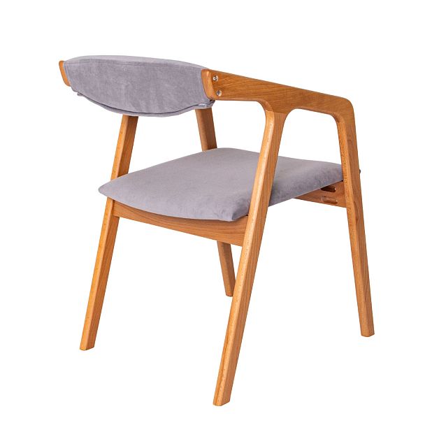 Полукресло Fendi, велюр Teddy 332, бук под лак - Вид 7