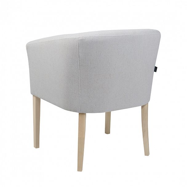 Полукресло Самбука, велюр серый, морилка белая - Вид 4