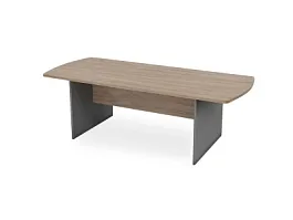 БЕРЛИН / BERLIN Конференц-стол симметричный 2300х1000х740 Шорвуд/Серый - Фото предпросмотра