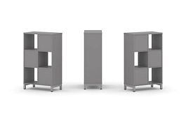 Стайл Проджект Набор стеллажа одностороннего, 3 яруса SN.NS-321 Серый Пепел/Металл Серый 754*400*124 - Фото предпросмотра