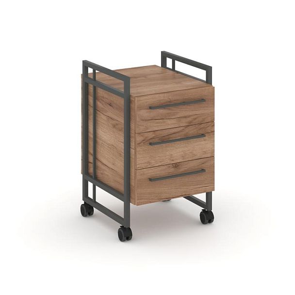 Rift Direct Тумба мобильная RF.TMR-001 Дуб Табак/Металл Антрацит 424*500*680 - Вид 1