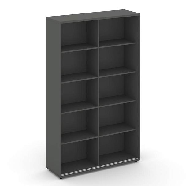 Стайл Проджект Шкаф-купе с полками SN.SHK-001 Антрацит/Антрацит/Белый/Черный Ручки 1200*400*1982 - Вид 2