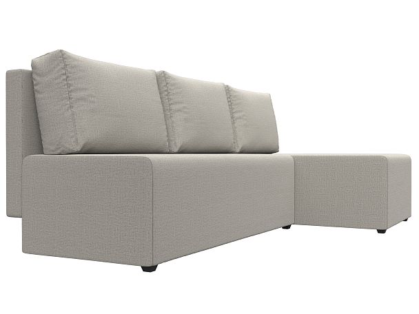 Диван угловой Поло правый угол Рогожка бежевый - Вид 3