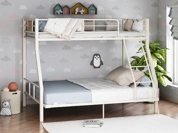 Двухъярусная кровать "Гранада-1 140" слоновая кость - Вид 1