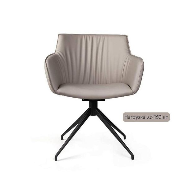 Полукресло Sofia, иск.кожа soft-touch, серый - Вид 3