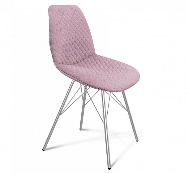 Стул Sheffilton SHT-ST29-C22/S37 розовый зефир/хром лак - Вид 1