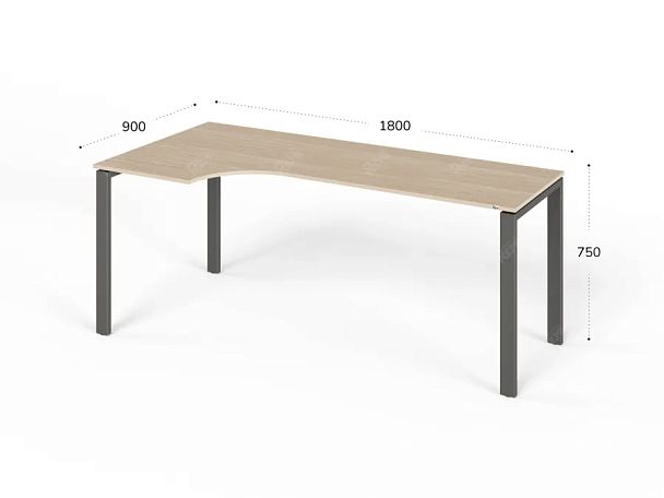 ЛАЙТ / LIGHT RLG016-16x9L Угловой стол 180x90x75 Дуб Сонома - Вид 2