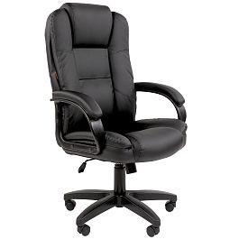 Кресло CHAIRMAN 600 LT, экокожа, черный - Фото предпросмотра
