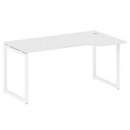 Metal System Quattro Стол криволинейный правый на О-образном м/к 40БО.СА-1 (R) Белый/Белый металл 1600*900*750 - Фото предпросмотра