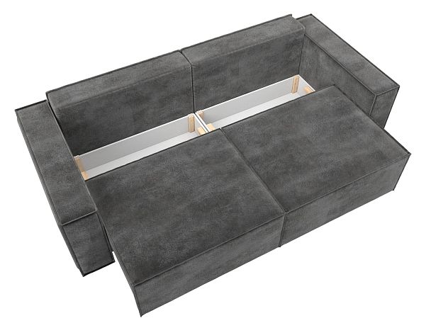 Диван прямой Куба Велюр серый - Вид 8