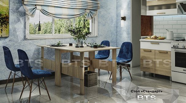 Стол-книжка Стандарт(1000х750х226) (1000х750х1600) (бтс) дуб сонома - Вид 1