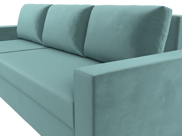 Угловой диван Траумберг Лайт левый (полностью Велюр бирюзовый) - Вид 4