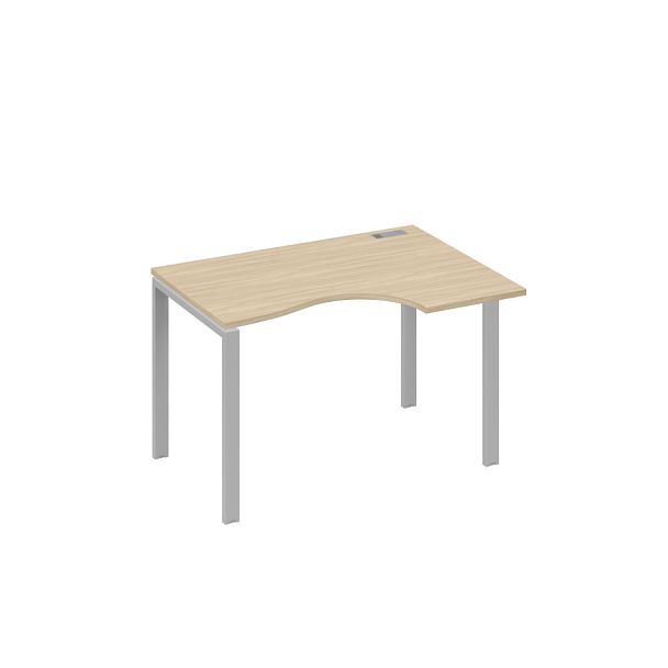 Стол эргономичный правый "Классика" на металлокаркасе UNO A4 А4 Б1 042 БП дуб скандинавский / металлокаркас серый - Вид 1