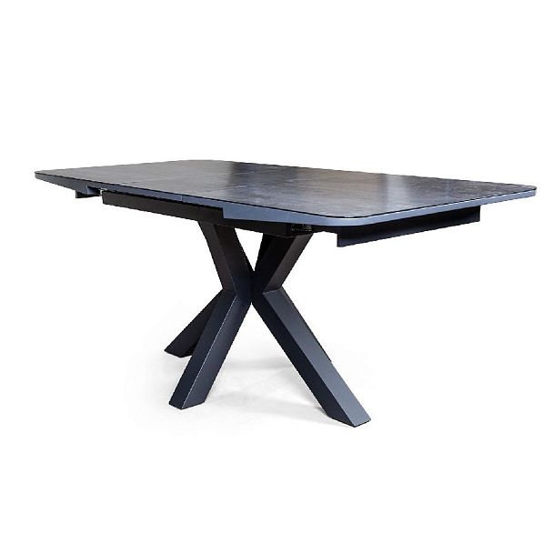 Стол раскладной Lincoln (160+40 см) глазурованное стекло черный - Вид 9