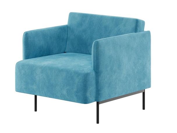 Stenly Диван одноместный STN-1 Teddy 133/Металл Черный 800*840*760 - Вид 1