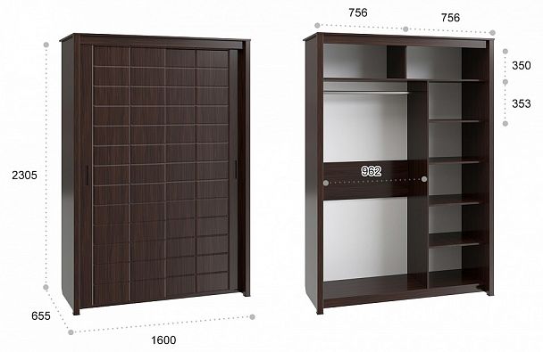 Шкаф-купе Изабель ИЗ-60К - Вид 3