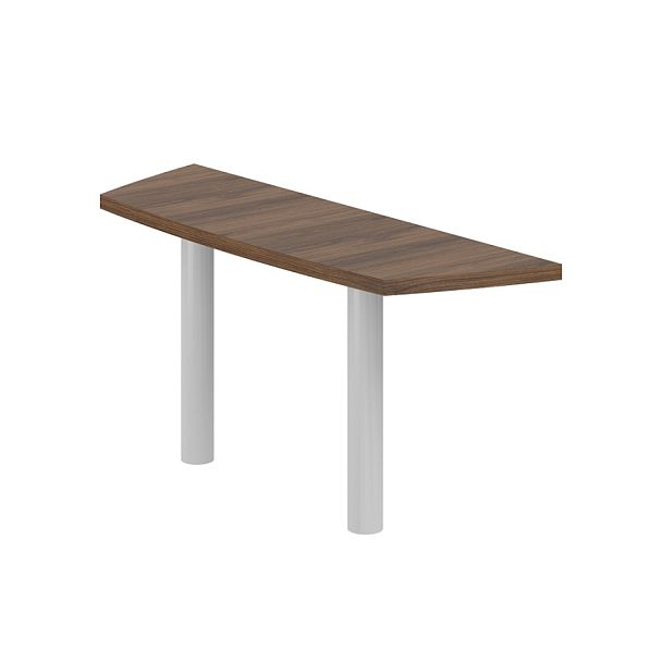 Приставка боковая Wing большая 500х1613х750 / цвет: дуб модена, 2 опоры табулярные серебрянный металлик - Вид 1