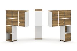 Concept Надставка высокая CN.DNV-002 Сандал Янтарный/Белый Бриллиант/Металл Черный 1099*350*1486 - Фото предпросмотра