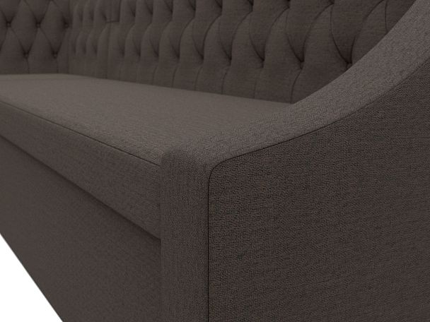 Диван кухонный угловой Мерлин левый угол Рогожка коричневый - Вид 4